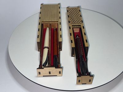 étuis à stylo en bois, artisanat suisse, Sevy créations Bois, étuis à stylos en bois personnalisé