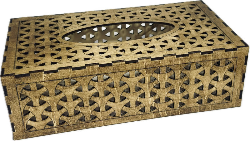 Cache boîte Kleenex en bois - Finition chêne foncé