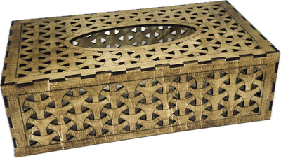 Cache boîte Kleenex en bois - Finition chêne foncé