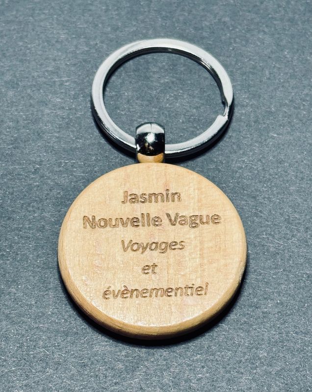 Porte clé en bois personnalisé