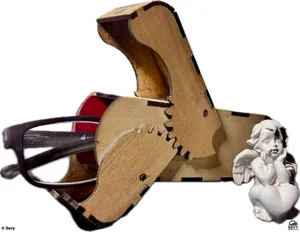 Étui en bois pour lunette personnalisé – Fermeture caïman