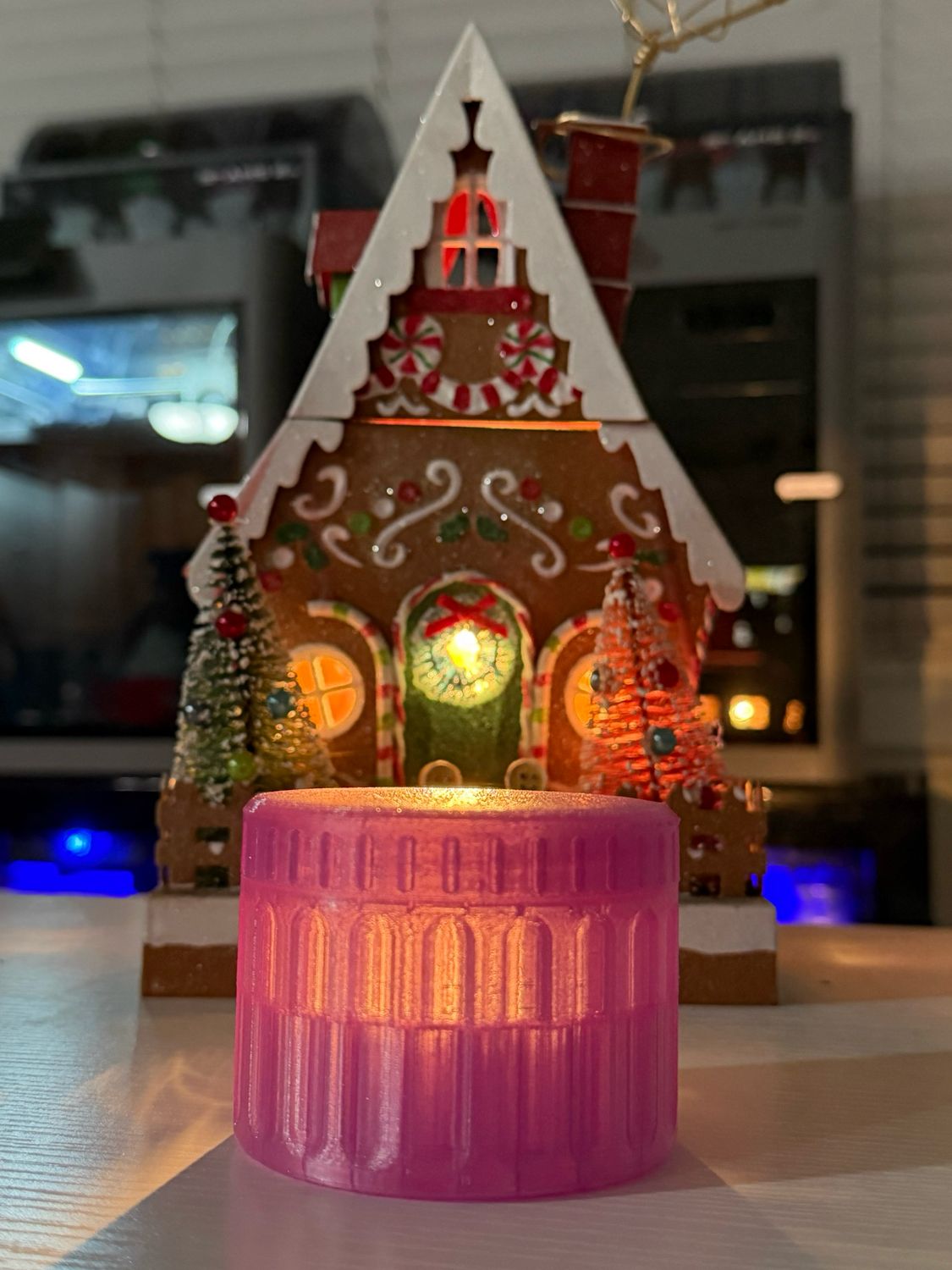 Pink transparent 3D Jar 3ML