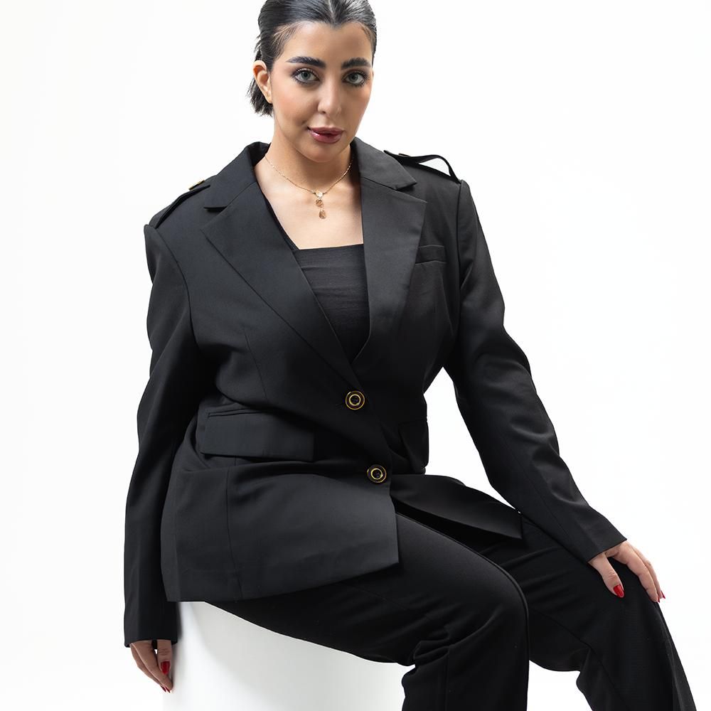 Black Blazer KH Embroidered in The Back