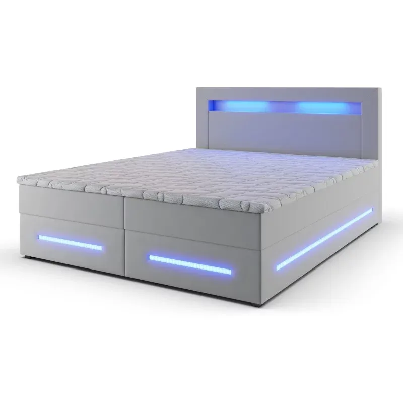 Boxspring manu wit met achtergrondverlichting