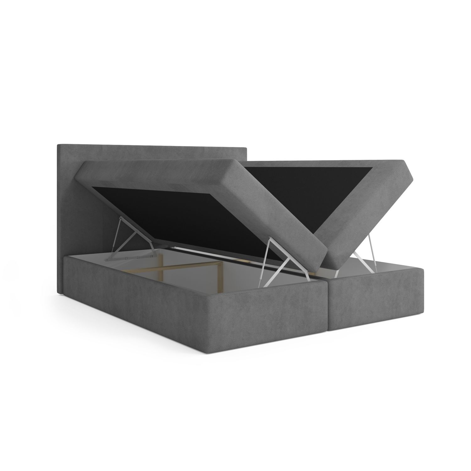 Boxspring pori creme met topper Boxspring pori creme met topper