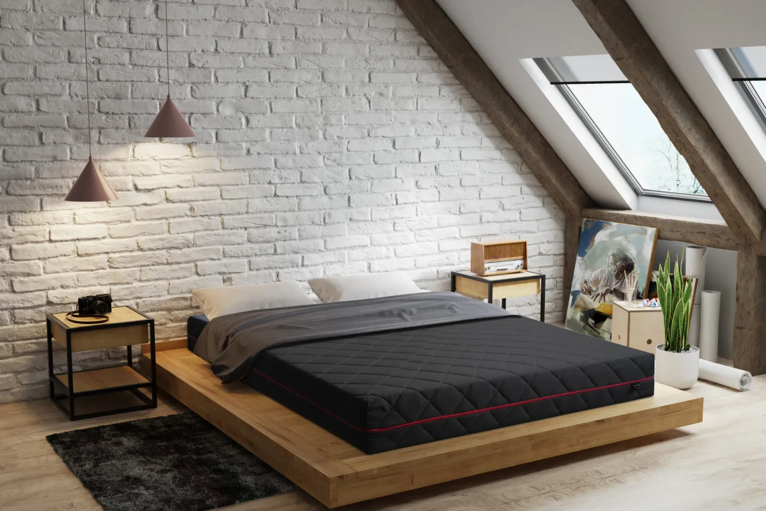 Black spring matras dubbelzijdig