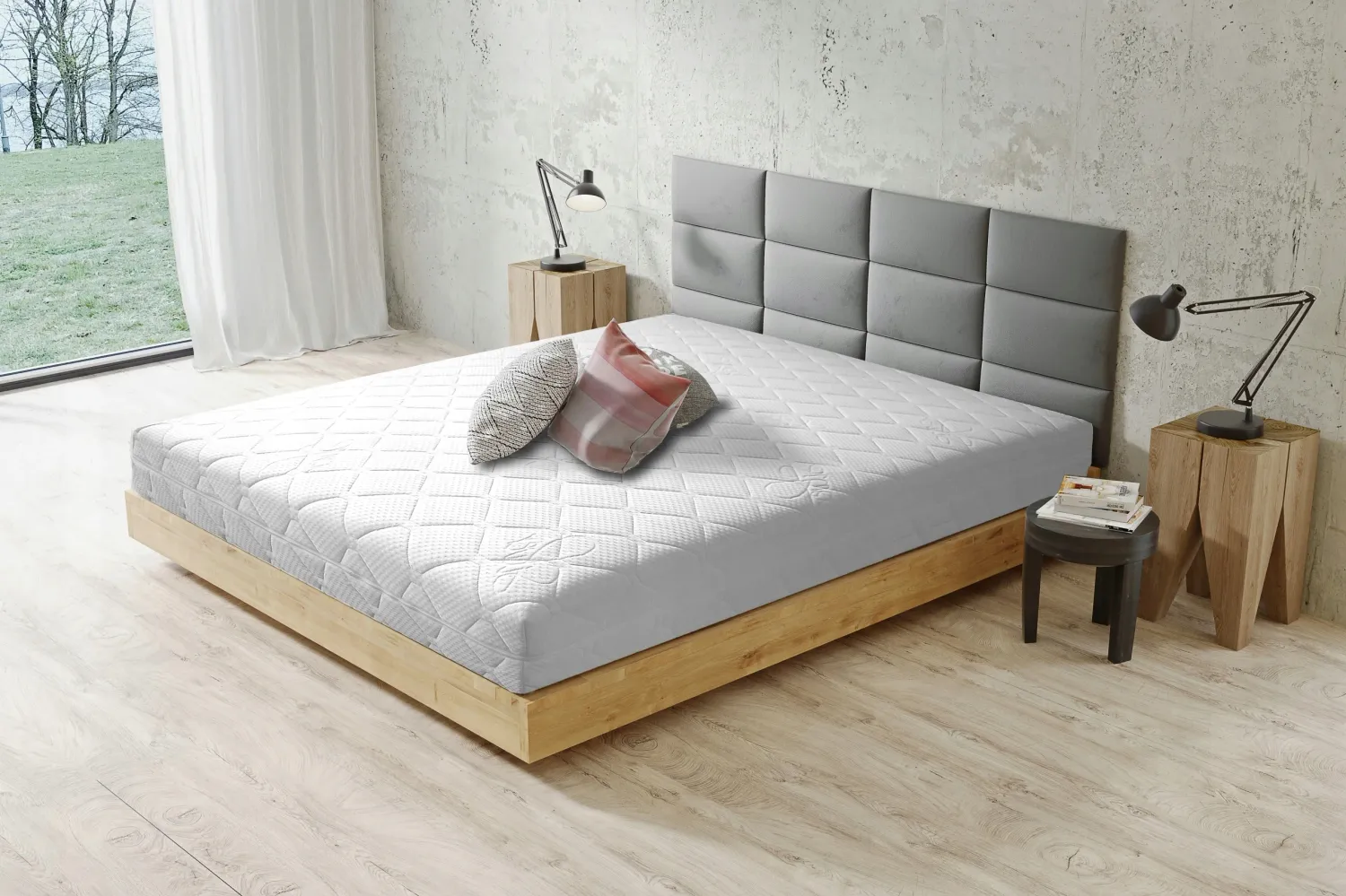 Matras met 3 lagen kokos  dubbelzijdig  H3 en H5