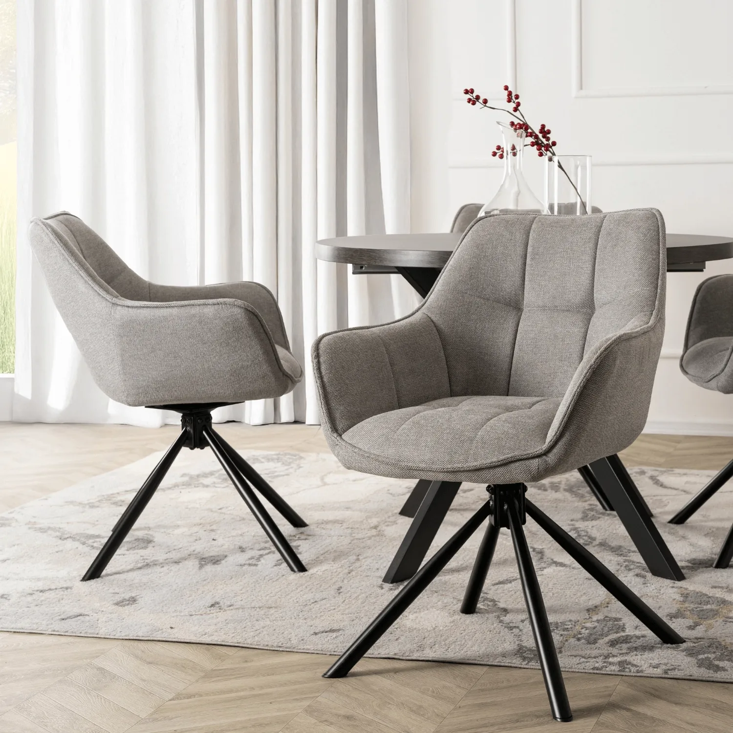 Elite Eetkamerstoel  grijs