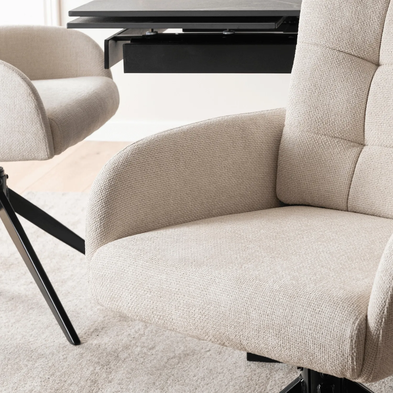 July Eetkamerstoel Set van 2 crème July Eetkamerstoel Set van 2 crème