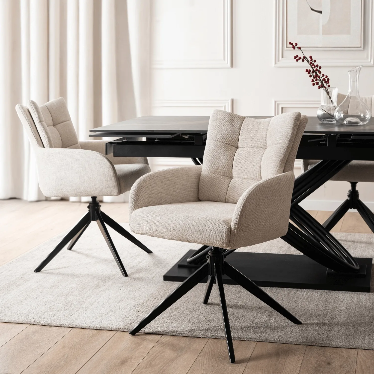 July Eetkamerstoel Set van 2 crème July Eetkamerstoel Set van 2 crème