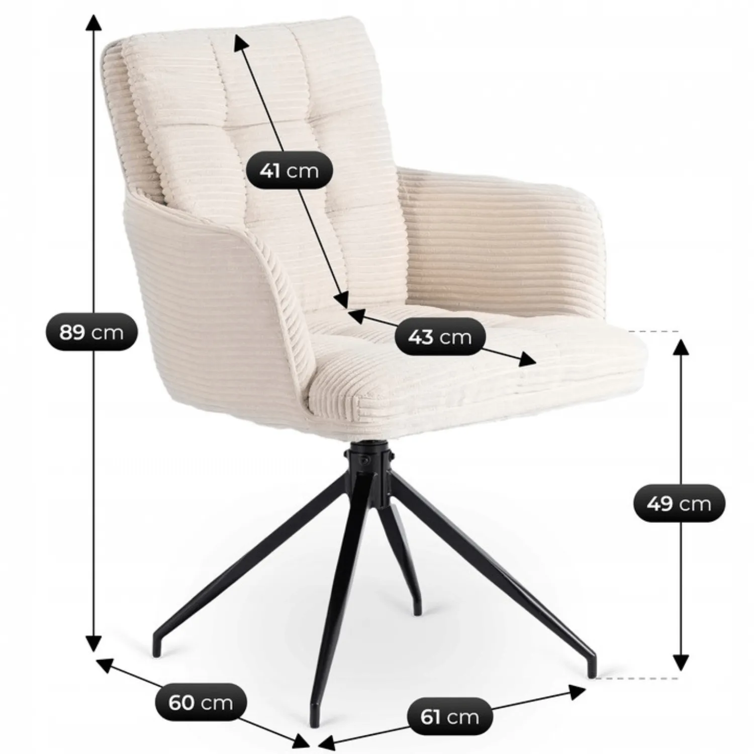 Akita Eetkamerstoel set van 2 Akita Eetkamerstoel set van 2