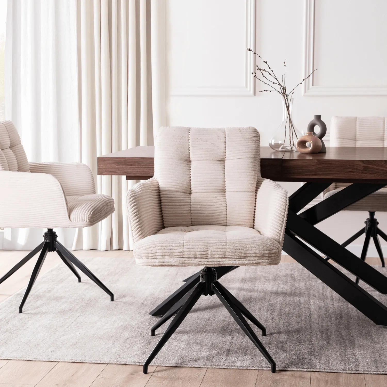 Akita Eetkamerstoel set van 2 Akita Eetkamerstoel set van 2