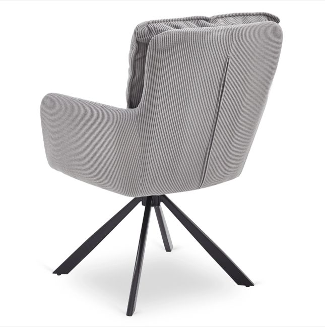 Gestoffeerde draaistoel CITY Grey set van 2 Gestoffeerde draaistoel CITY Grey set van 2