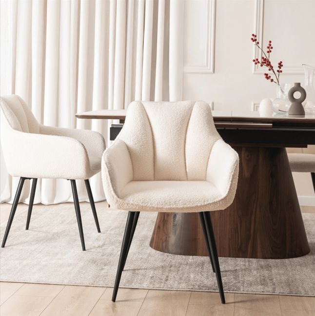 Nawara gestoffeerde eetkamerstoelen set van 2