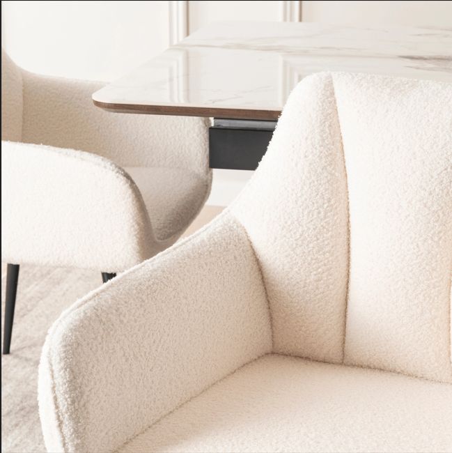 Nawara gestoffeerde eetkamerstoelen set van 2