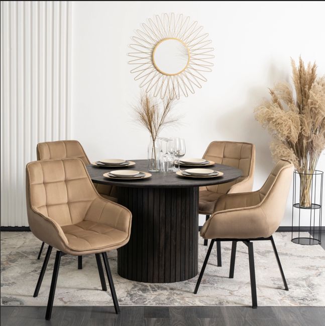 Luna velours eetkamerstoelen set van 2 Luna velours eetkamerstoelen set van 2