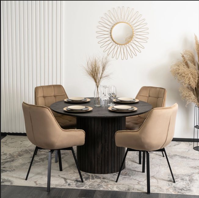 Luna velours eetkamerstoelen set van 2 Luna velours eetkamerstoelen set van 2