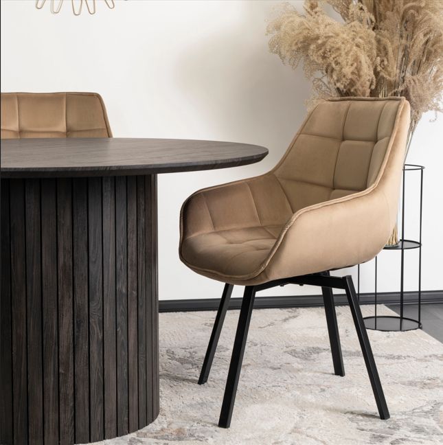Luna velours eetkamerstoelen set van 2 Luna velours eetkamerstoelen set van 2