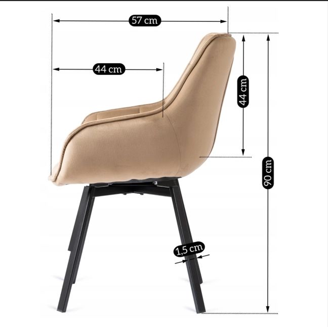 Luna velours eetkamerstoelen set van 2 Luna velours eetkamerstoelen set van 2