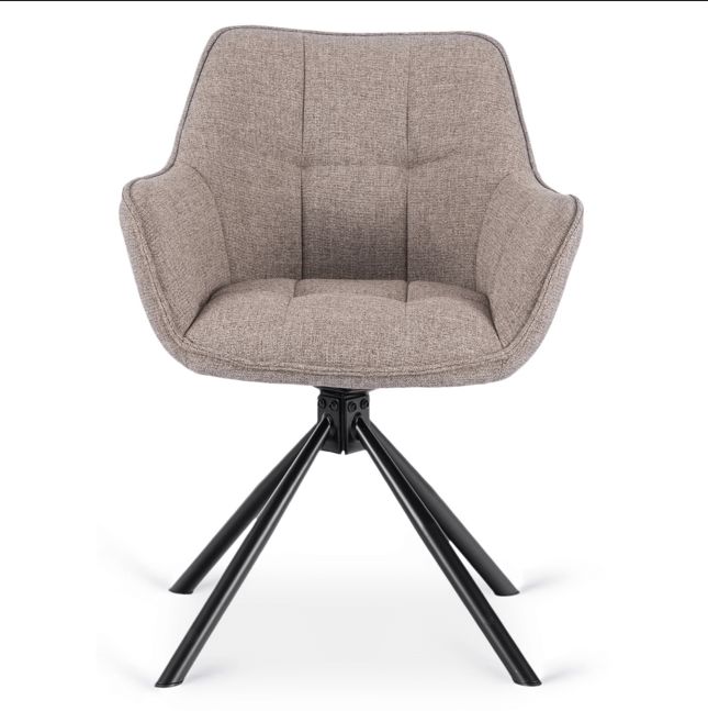 PEONY 2 eetkamer draaistoelen cappuccino set van 2 PEONY 2 eetkamer draaistoelen cappuccino set van 2