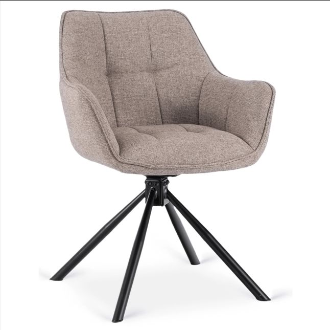 PEONY 2 eetkamer draaistoelen cappuccino set van 2 PEONY 2 eetkamer draaistoelen cappuccino set van 2