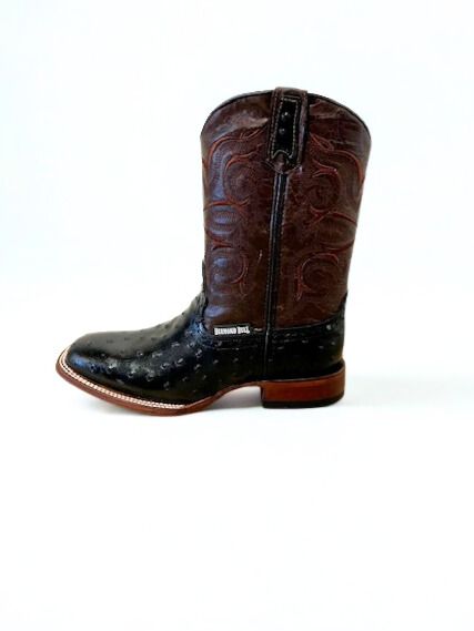 Black Ostrich Boots (Sizes Run Big)