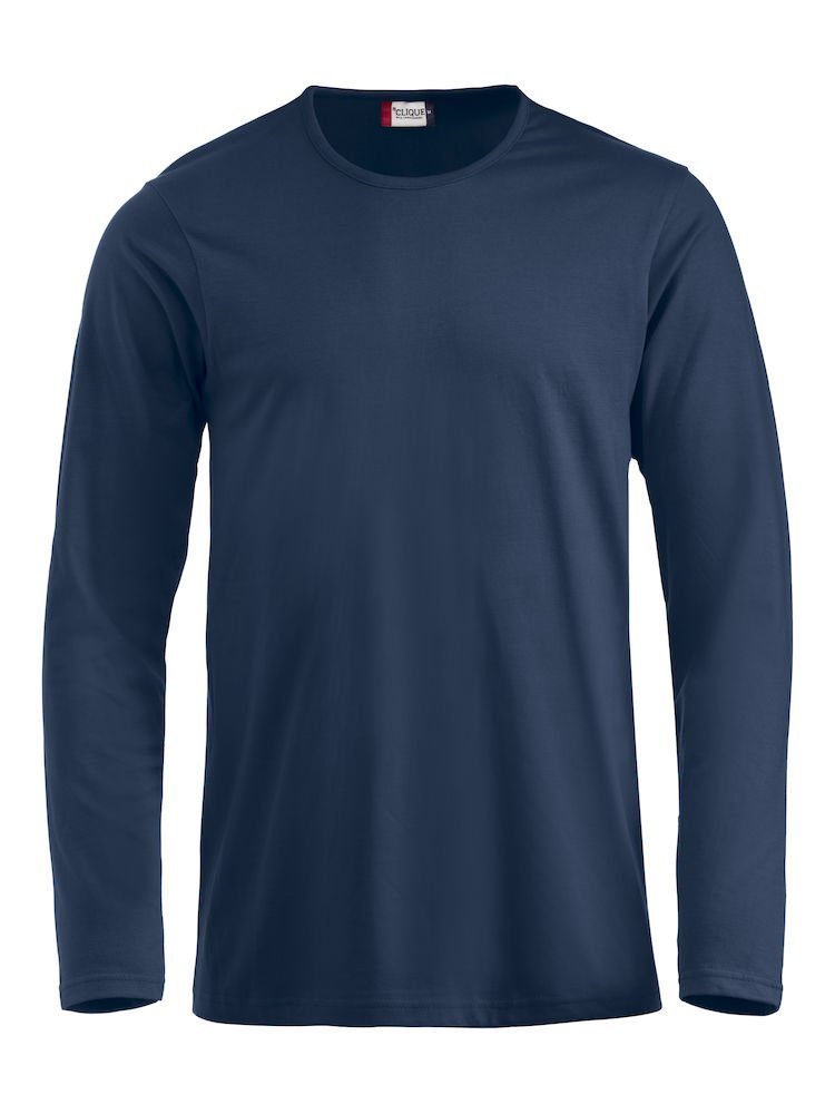 CAMISETA MANGA LARGA 100% ALGODON, COLORES: AZUL MARINO