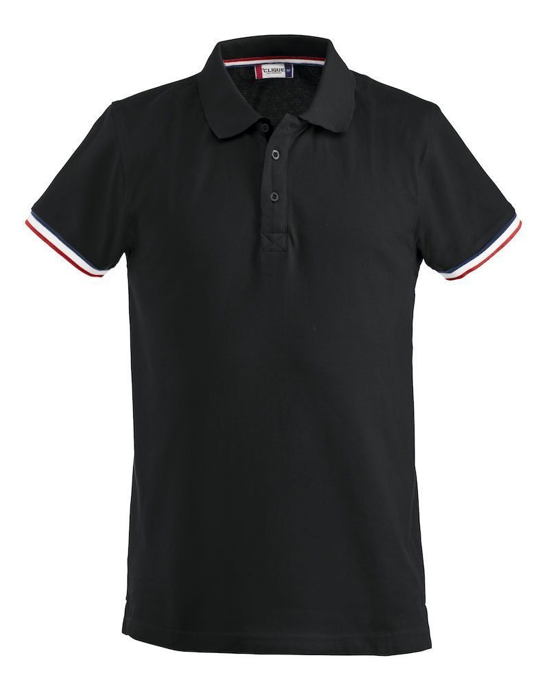 POLO COMBI MANGAS, COLORES: NEGRO