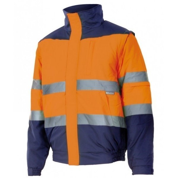 CAZADORA DESMONTABLE, COLORES: MARINO/NARANJA