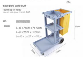 CARRO CON CUBO DOS BANDEJAS