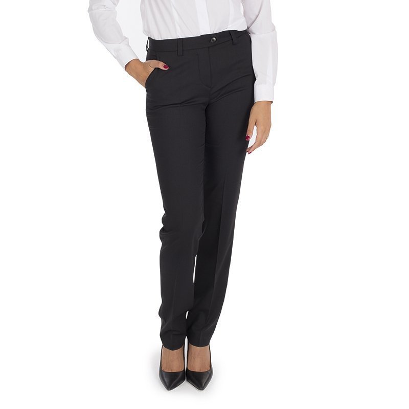 PANTALON TRIVIAL CON BOLSILLOS CHICA, COLOR: NEGRO