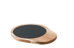 TABLA MADERA/PIZARRA, FORMA: REDONDA 25X20X1.5 CM
