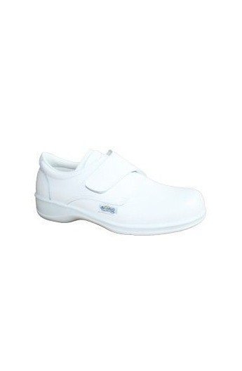 ZAPATO SANITARIO LISO CON VELCRO, COLOR: BLANCO