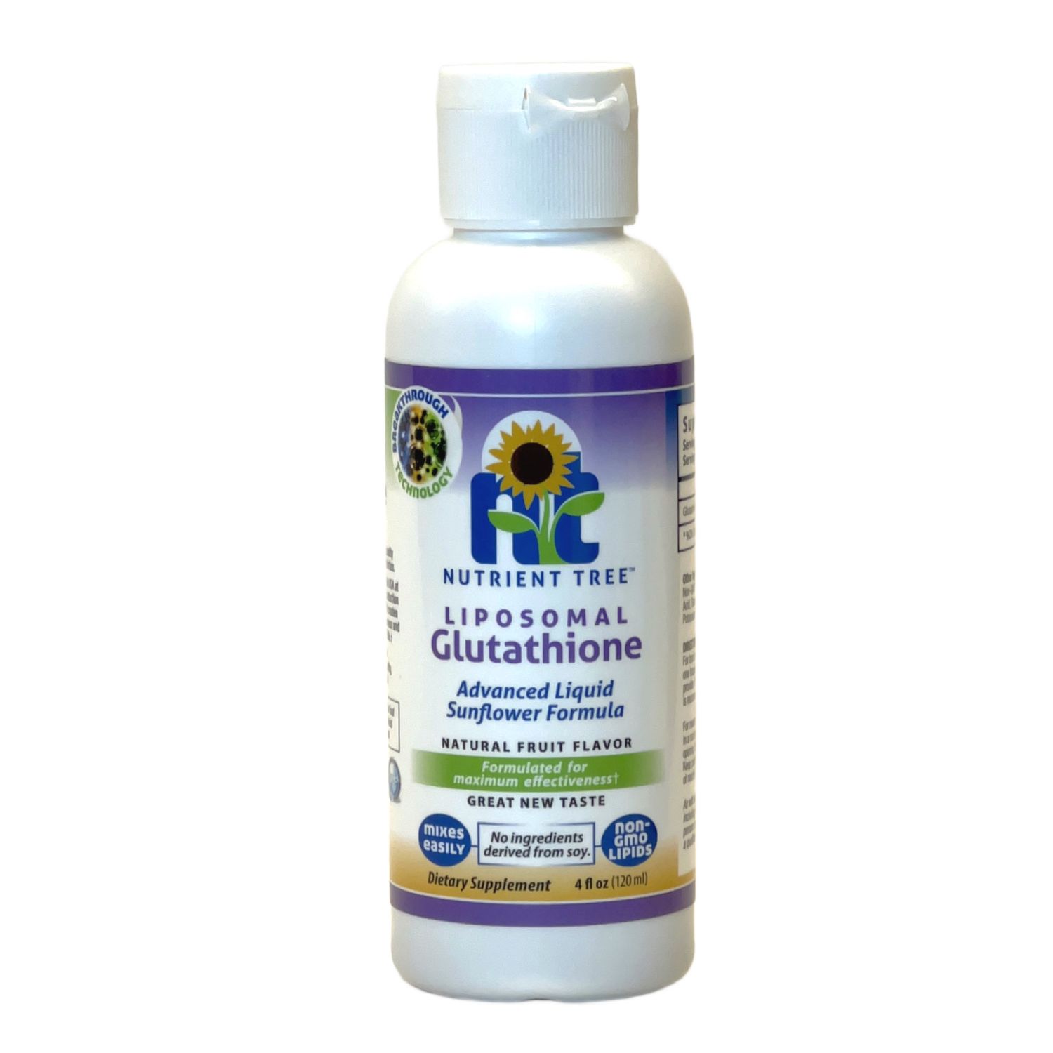 Nutrient Tree Liposomal Glutathione Low Smell Formula 120ml Bottle