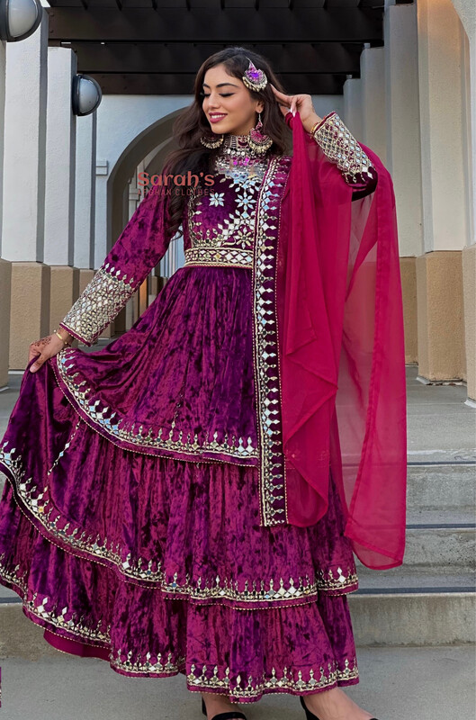 pink afghan dress Our pink bestseller is back in stock! Grab yours before theyre gone , @krishma_kabir looked incredible in her pink @camese.afghan dress at her brothers wedding , ____, #pinkdress #afghangirl