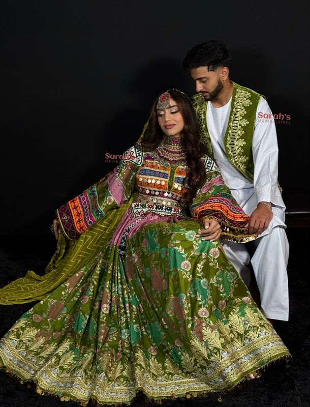 chinese dress ladies NICE FOLK 70s Hand Embroidered Afghan Hazaragi Dress • Medium – Love Street  Vintage main image 1
