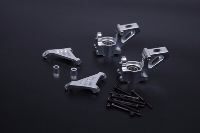  Hpi Baja Front Steering Hubs Cnc Alloy Silver HD RACING 