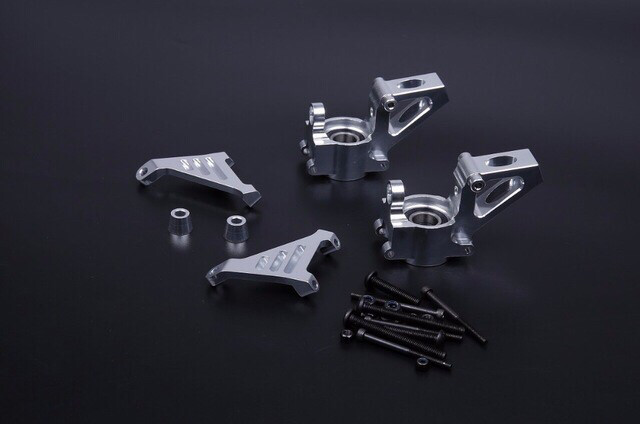  Hpi Baja Front Steering Hubs Cnc Alloy Silver HD RACING 