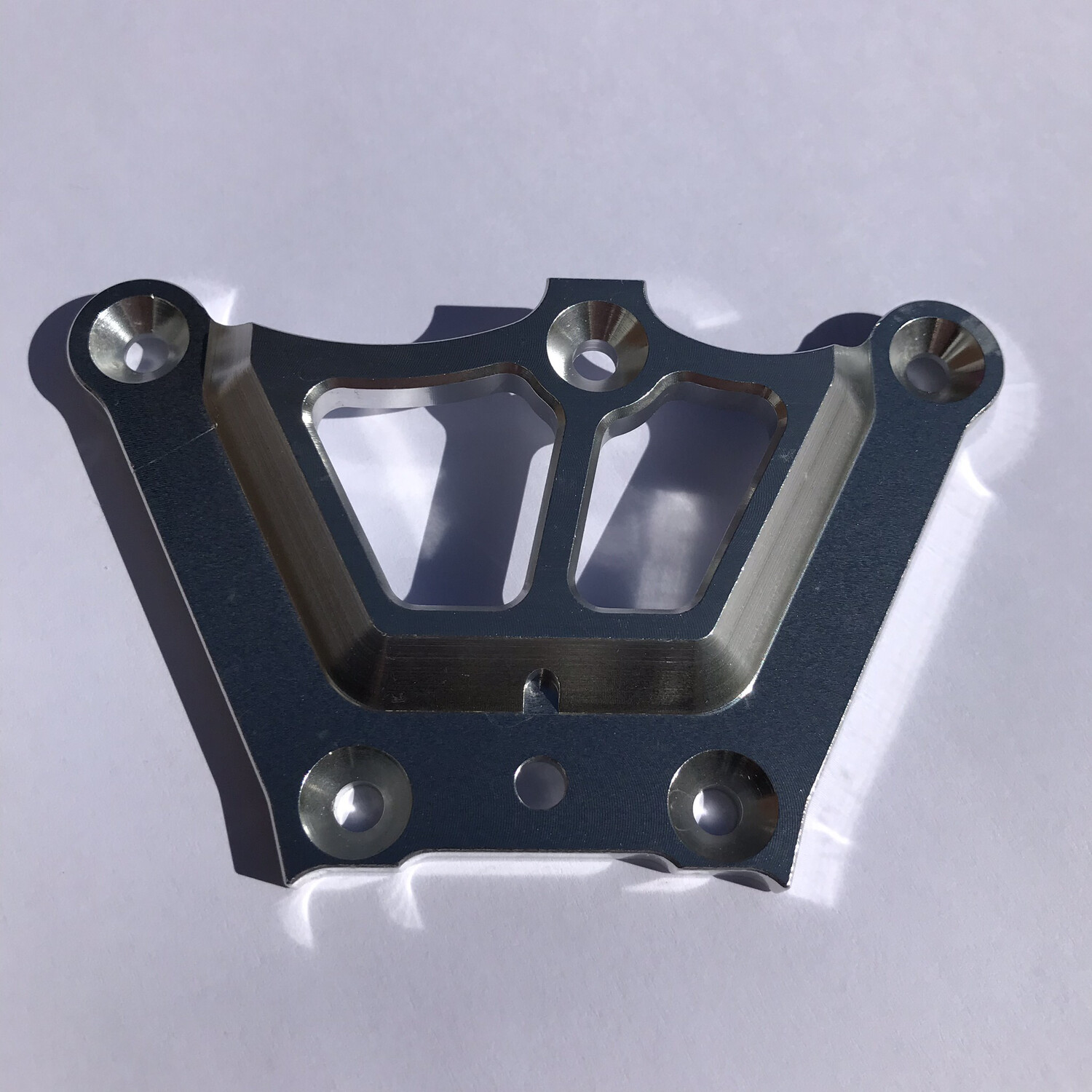 Hd racing Losi 5ive Front Chassis Top Plate Brace Silver
