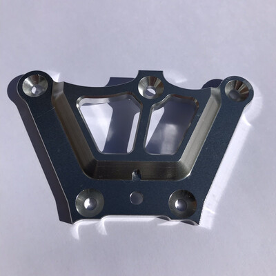 Hd racing Losi 5ive Front Chassis Top Plate Brace Silver