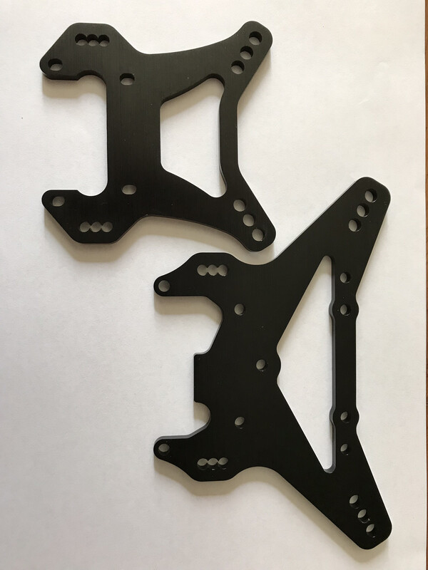 Hd racing Black Edition Losi 5ive Shock Towers Front And Rear 