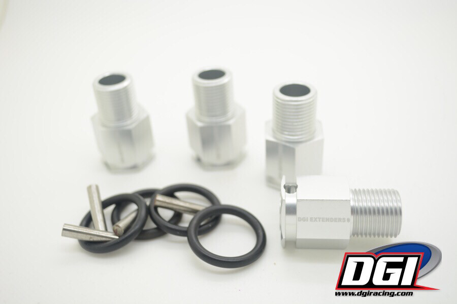 DGI Wheel Extenders 1" for losi 5ive Silver