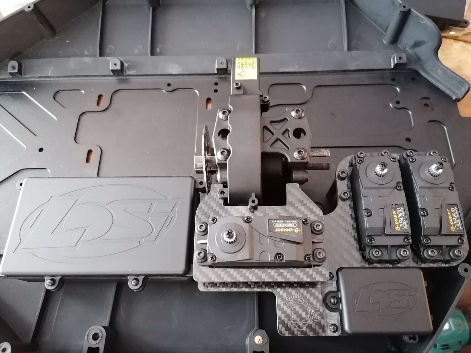 Ccr Losi 5ive T Carbon Fibre twin servo tray v1 and 2.0 