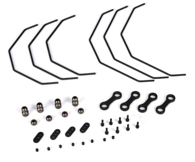 Losb2562 losi 5ive race sway bar roll bar tuning kit
