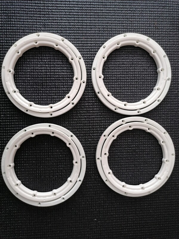 Wheel beadlocks white nylon HD