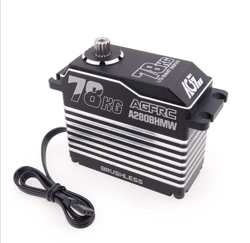 AGFrc Brushless Aluminium Case 78KG/0.08s 8.4V Servo for 1/5th Cars