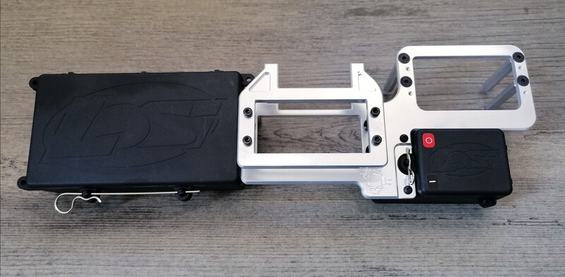 Ccr Losi 5ive T/b 7075 single servo tray with Losi boxes and lids