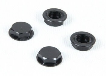 Enclosed wheel nuts black (4)