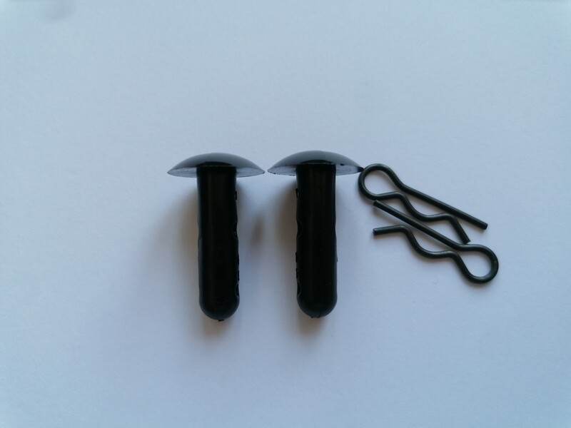 Baja Buggy Nylon Wing Pins - Black (2pc) Baja Buggy Nylon Wing Pins - Black (2pc)