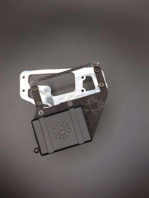 CCR Losi 5ive T 2.0 billet angled servo tray carbon fibre top SMART SYSTEM 